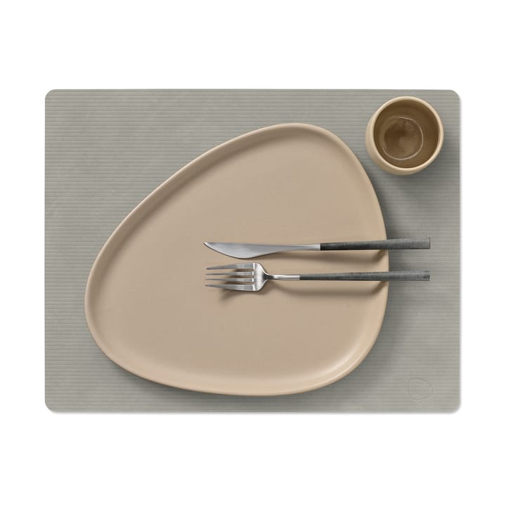 Corduroy Tischset square L, Light Grey LIND DNA