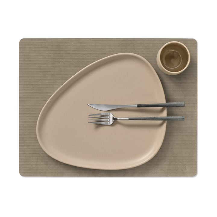 Corduroy Tischset square L, Nomad Grey LIND DNA
