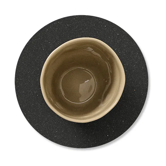 Core Glasuntersetzer circle, Flecked anthracite LIND DNA