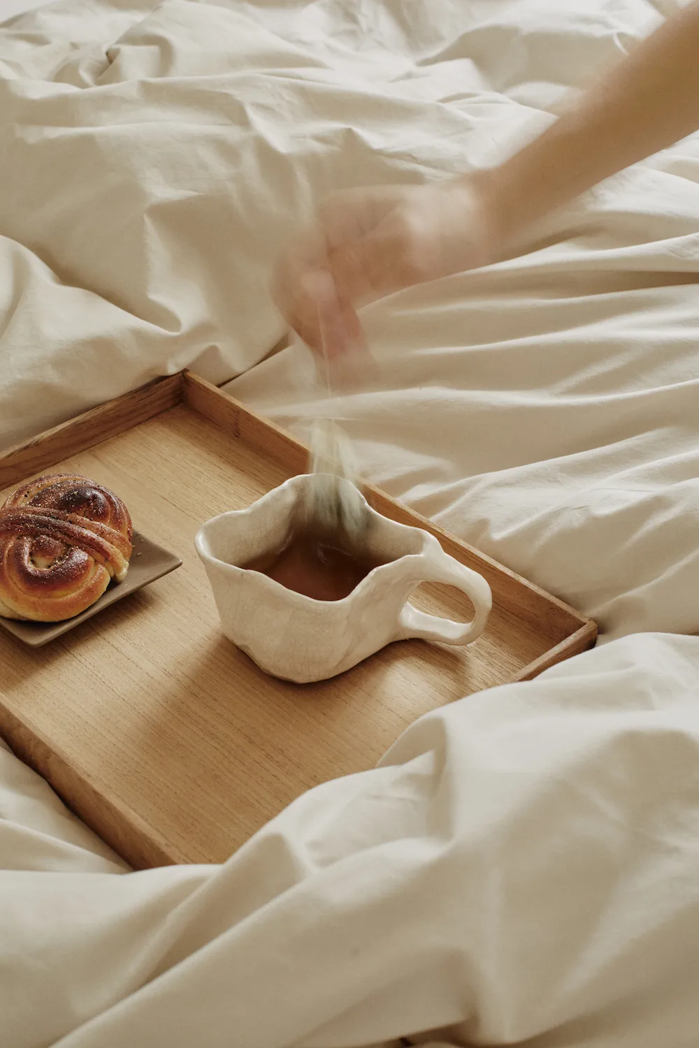 Even Teak-Tablett square M, Nupo herbal dust LIND DNA