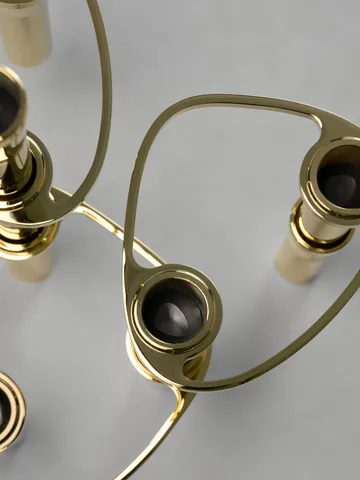 Lind Curve kombinerbarer Kerzenhalter 24K vergoldet - Double - LIND DNA