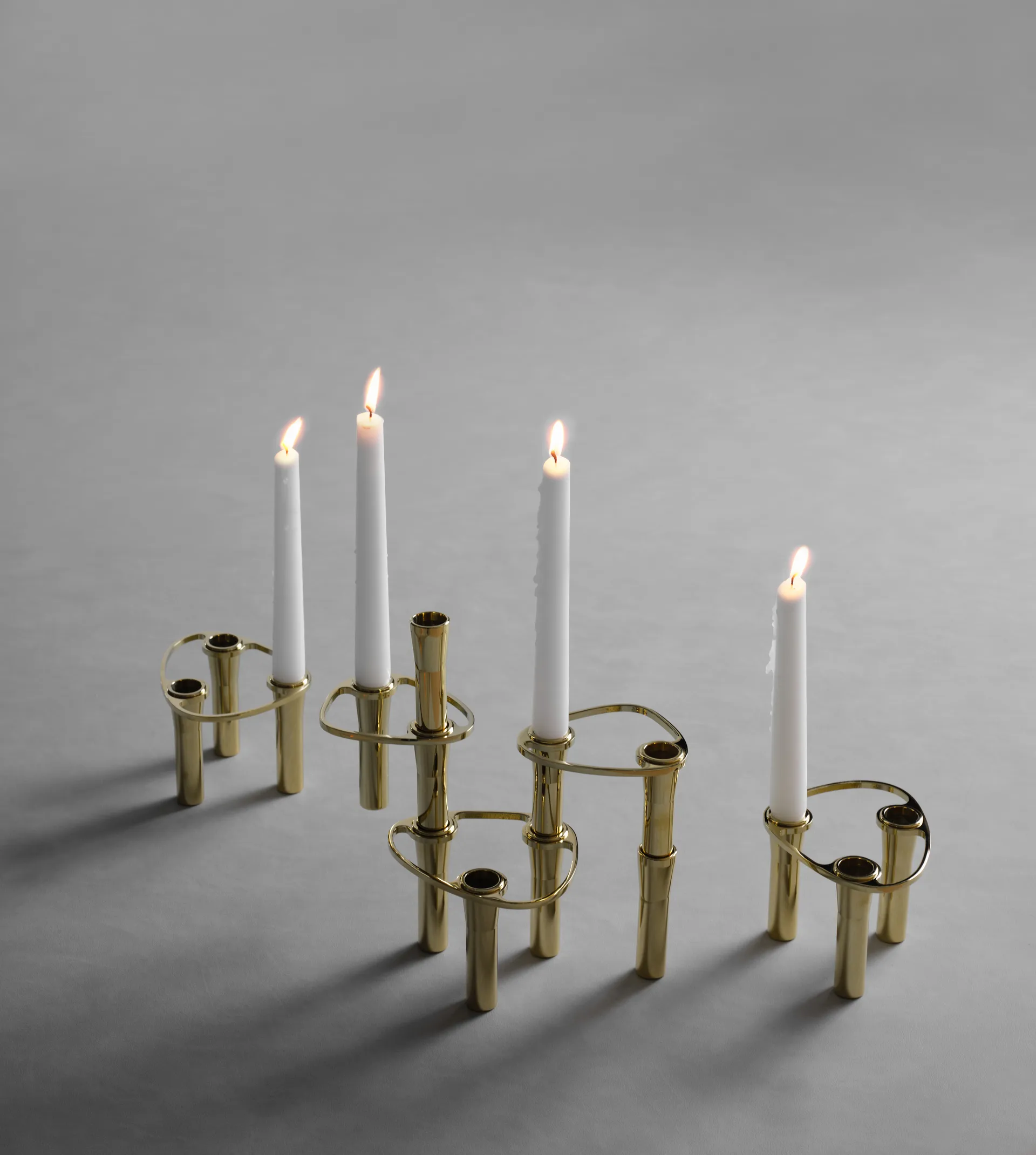 Lind Curve kombinerbarer Kerzenhalter 24K vergoldet, Single LIND DNA