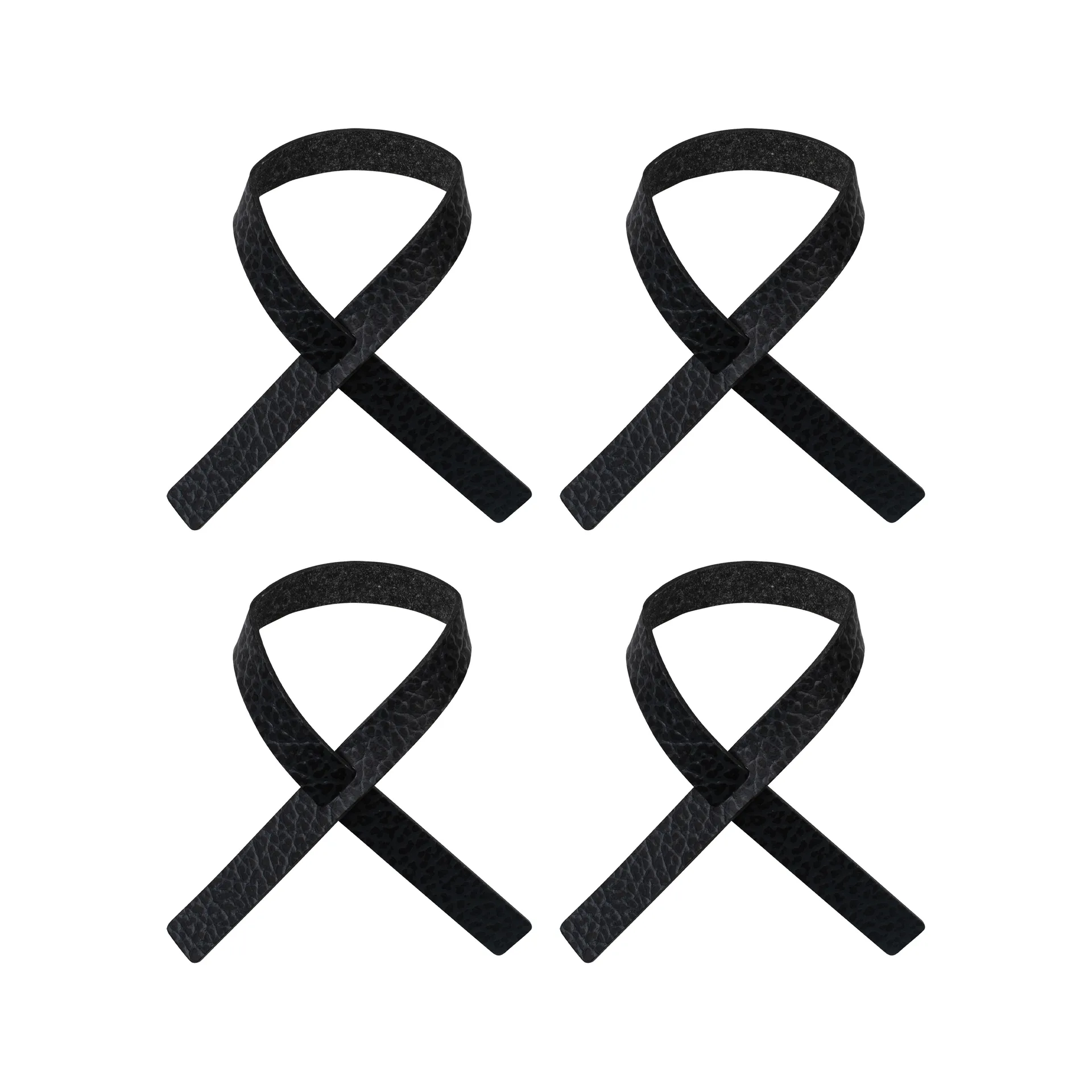 Loop Serviettenring 4er Pack, Schwarzes antracit LIND DNA