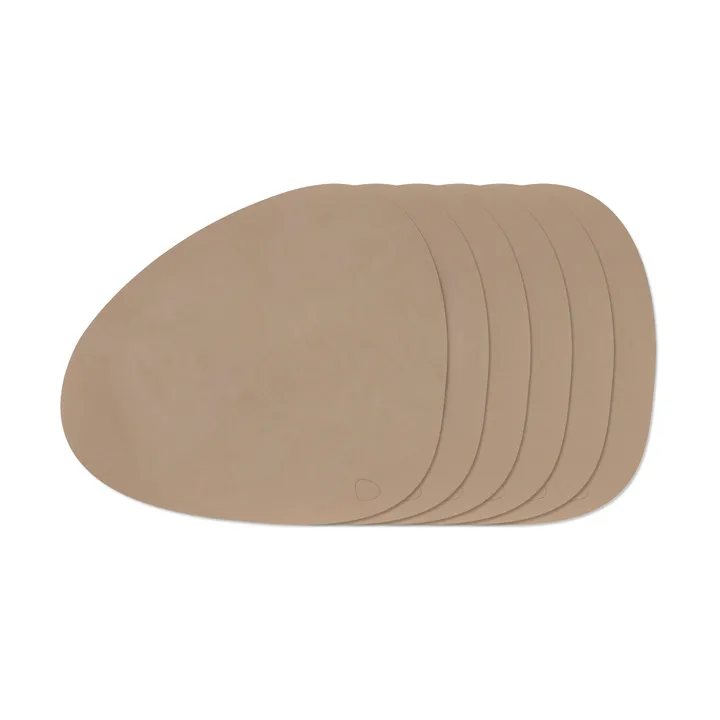 Nupo Curve Tischset - Clay Brown, 6er-Pack - LIND DNA