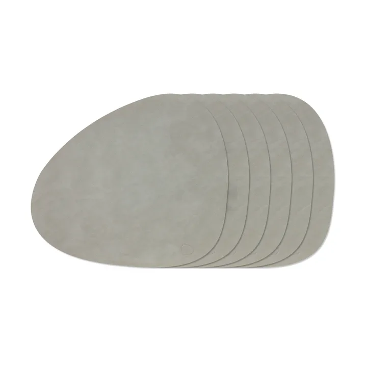 Nupo Curve Tischset - Hellgrau, 6er-Pack - LIND DNA