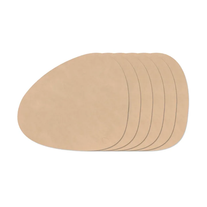 Nupo Curve Tischset - Nupo Sand, 6er-Pack - LIND DNA