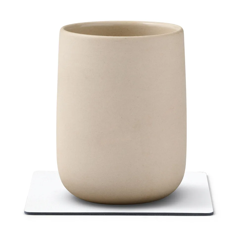 Nupo Glasuntersetzer square, Pure white LIND DNA