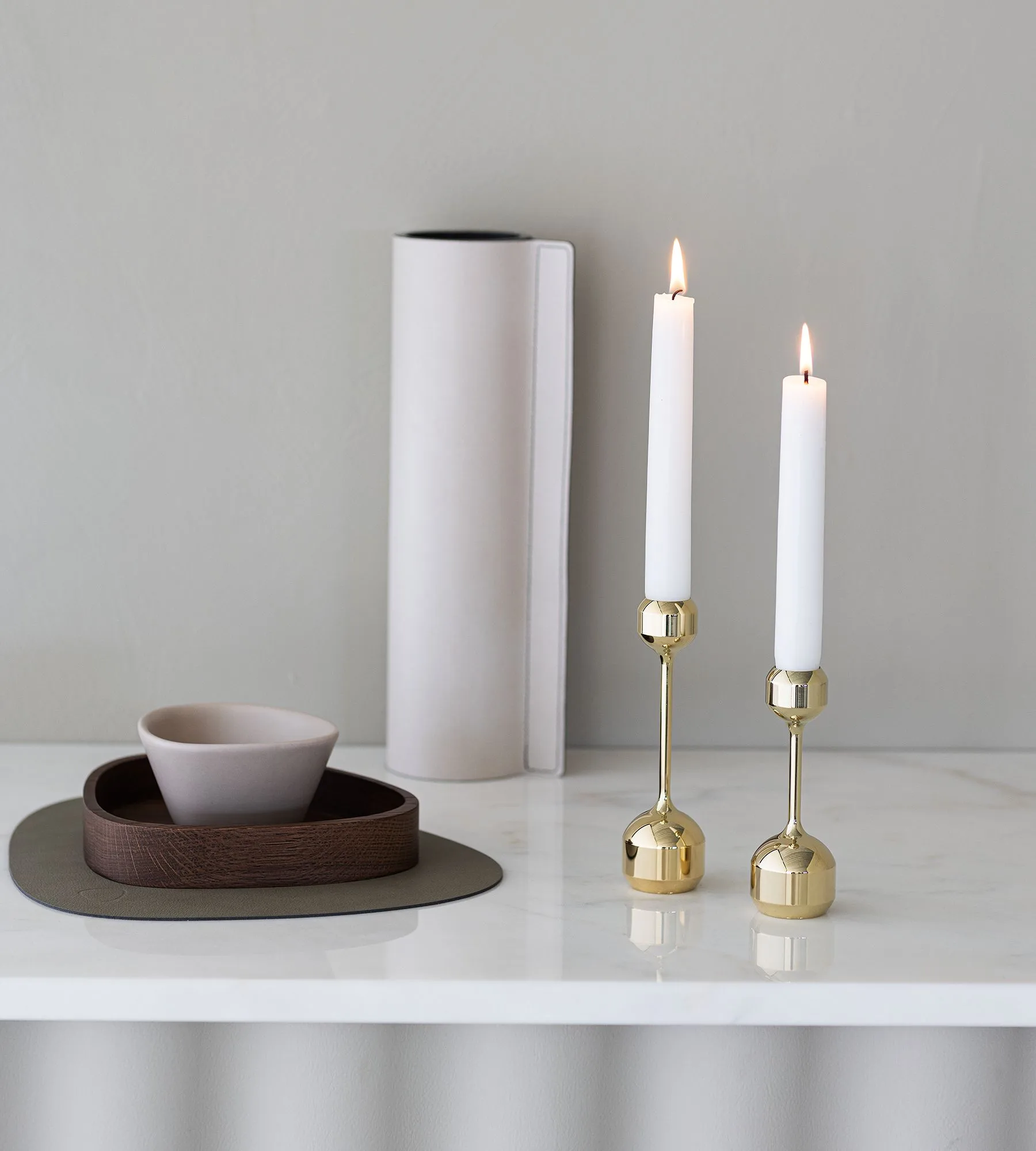 Silhouette Kerzenhalter 2 Teile, Gold LIND DNA