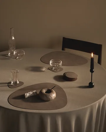 Wood Box Aufbewahrung für Glasuntersetzer - Smoked-oak, circle, S - LIND DNA