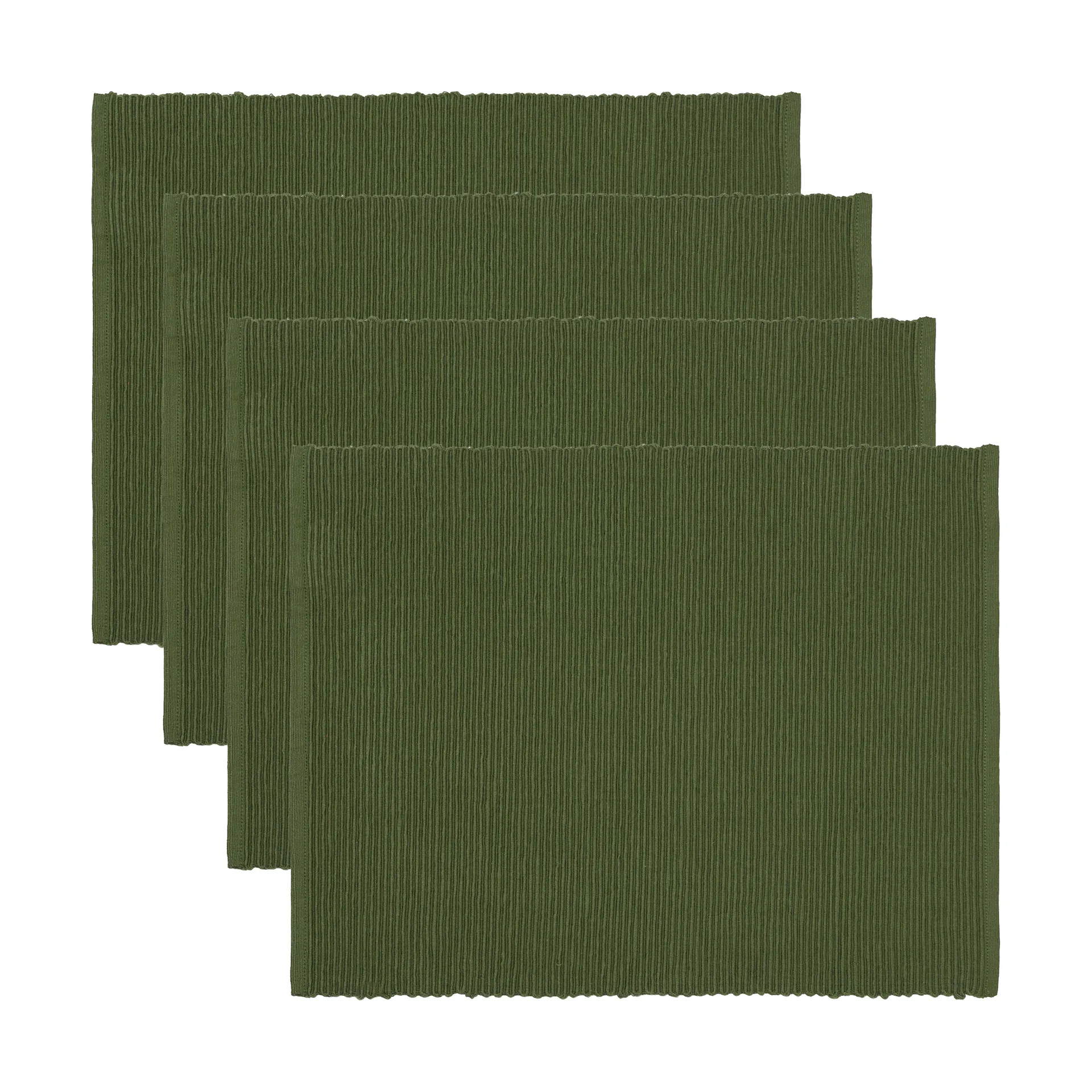 Uni Tischset 35x46 cm 4er-Pack, Dunkel Olivgrün Linum
