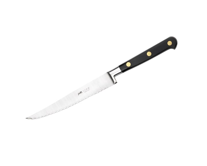 Ideales Steakmesser gezahnt 13 cm, Stahl-schwarz Lion Sabatier