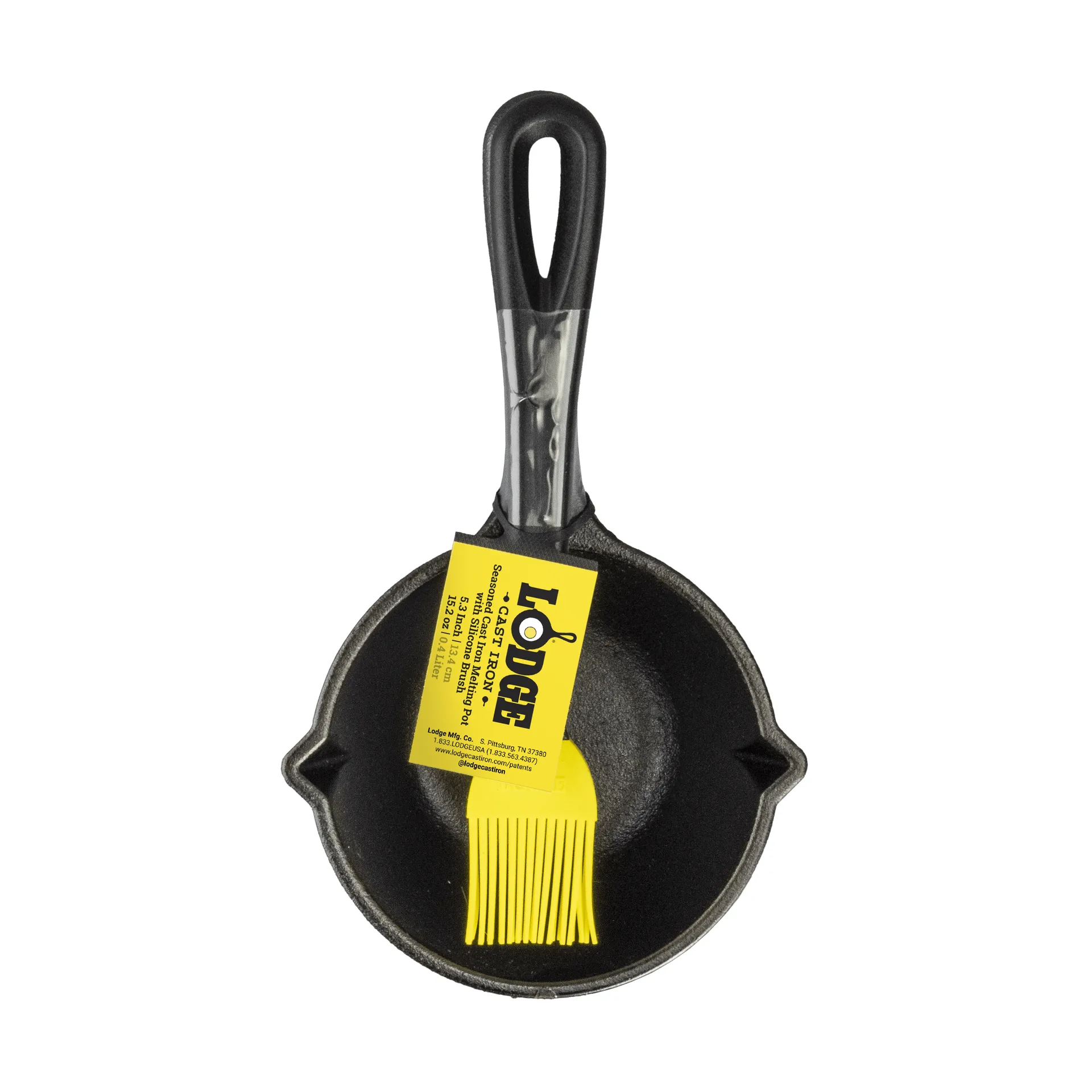 Saucentopf mit Silikonpinsel, Gusseisen, 23 cm Lodge