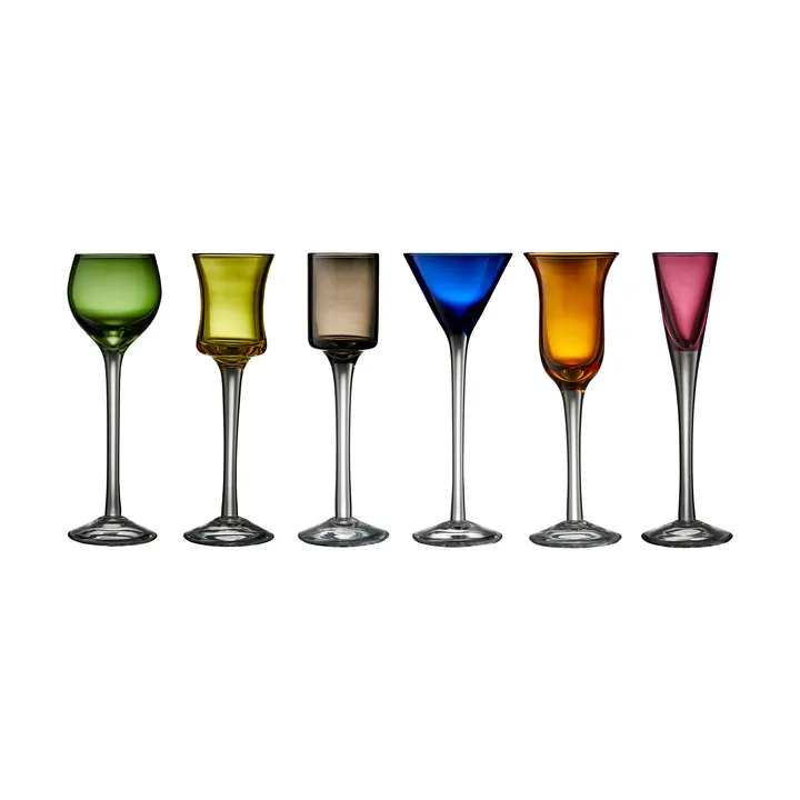 Lyngby Glas Schnapsgläser 2,5-5 cl 6-teilig - Mix - Lyngby Glas