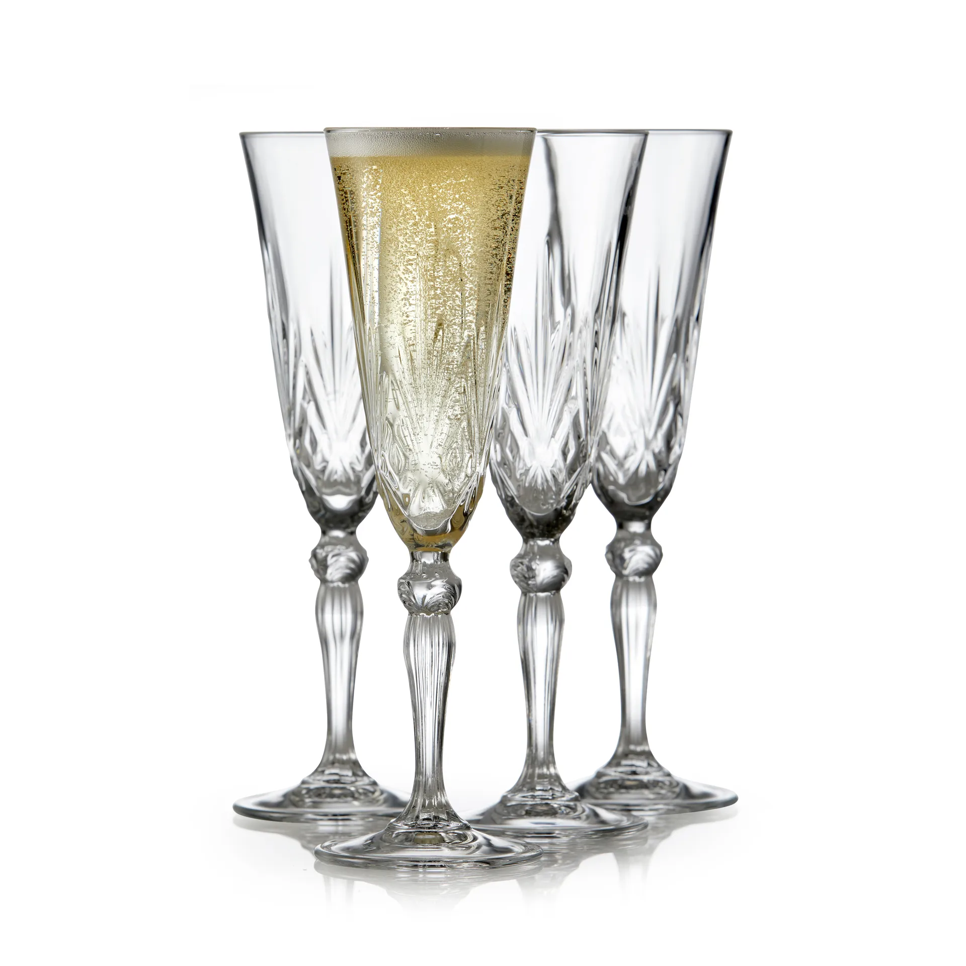 Melodia Champagnerglas 16 cl 4er Pack, Kristall Lyngby Glas