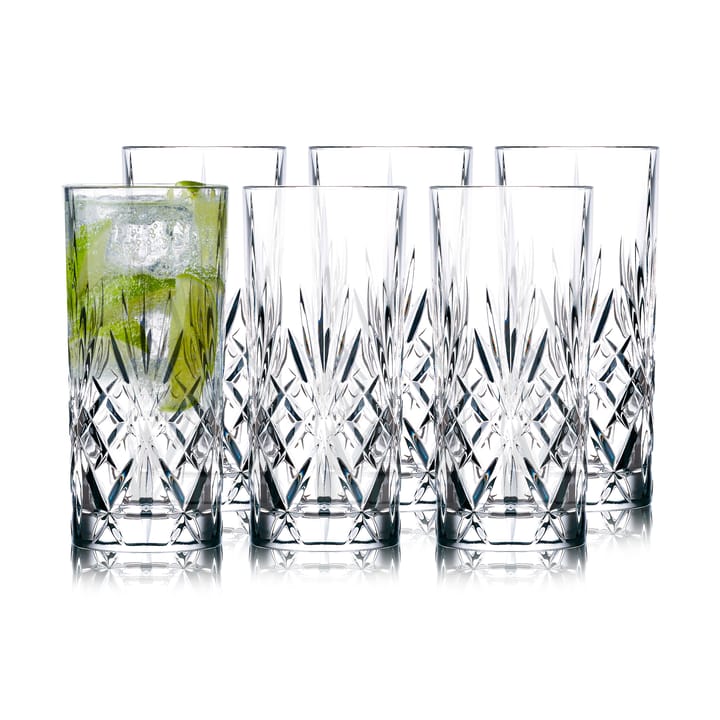 Melodia Highball-Glas 36 cl 6er Pack, Kristall Lyngby Glas