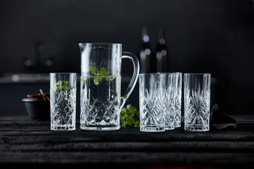 Melodia Kanne und Highball-Glas 7 Teile - Kristall - Lyngby Glas