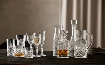 Melodia Kanne und Highball-Glas 7 Teile - Kristall - Lyngby Glas