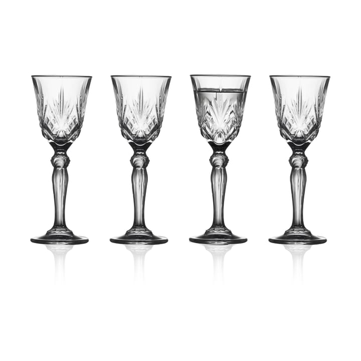 Melodia Schnapsglas auf Fuß 5 cl 4er Pack, Clear Lyngby Glas