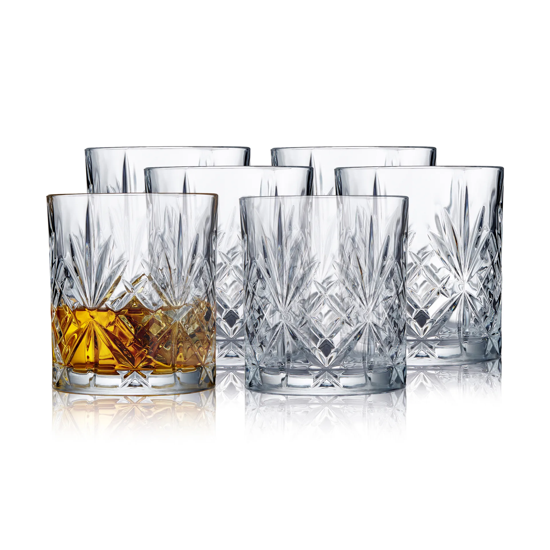 Melodia Whiskeyglas 31 cl 6er Pack, Kristall Lyngby Glas
