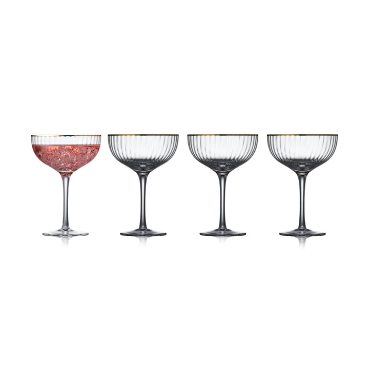 Palermo Gold Cocktailglas 31,5 cl 4er Pack - Klar-gold - Lyngby Glas