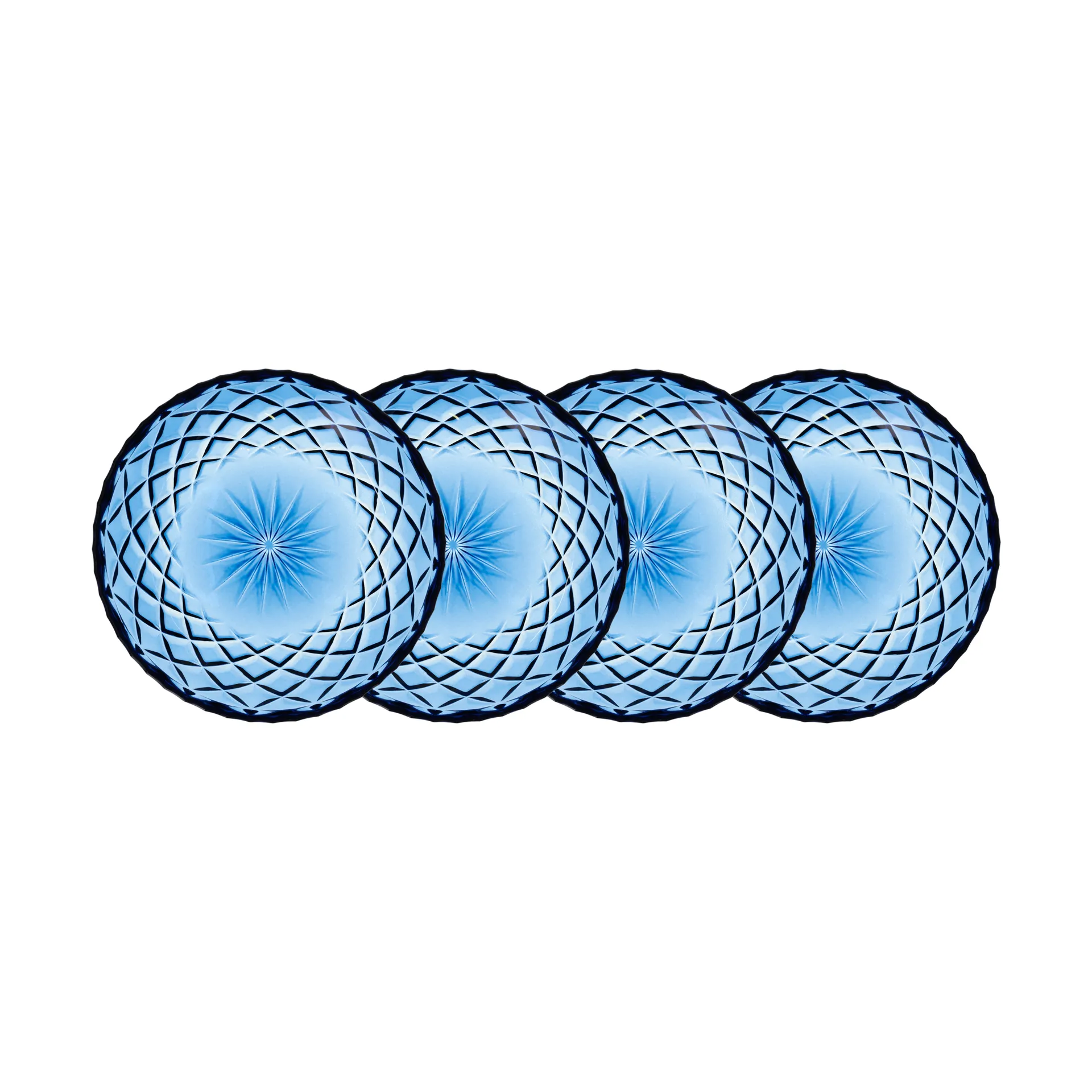 Sorrento kleiner Teller Ø16cm 4er Pack, Blau Lyngby Glas