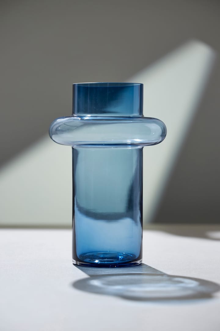 Tube Vase Glas 40cm, Blau Lyngby Glas