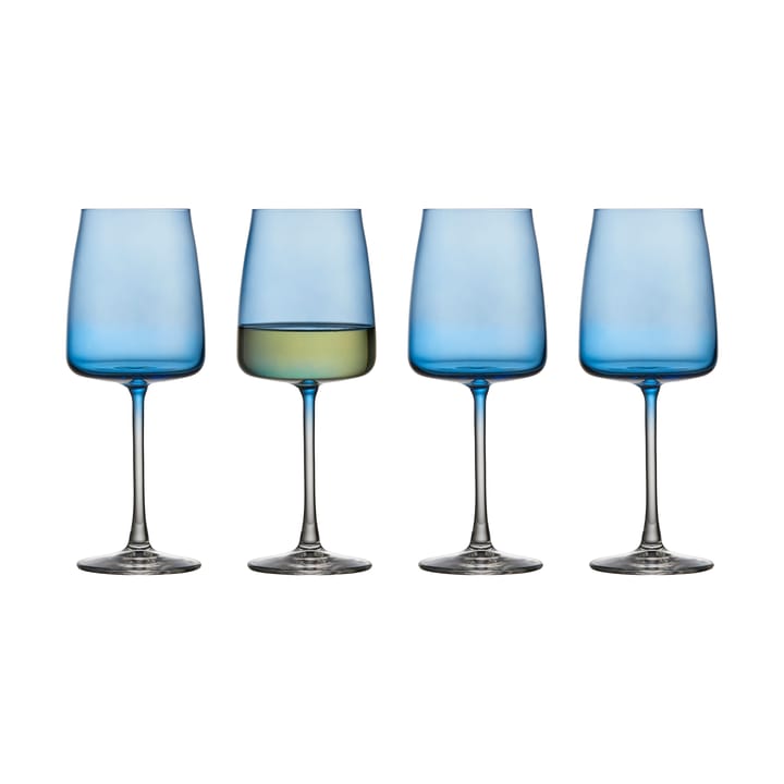 Zero Weißweinglas 43 cl 4er Pack, Blue Lyngby Glas