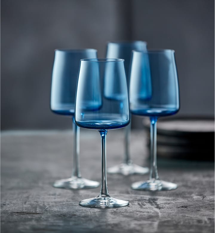 Zero Weißweinglas 43 cl 4er Pack, Blue Lyngby Glas