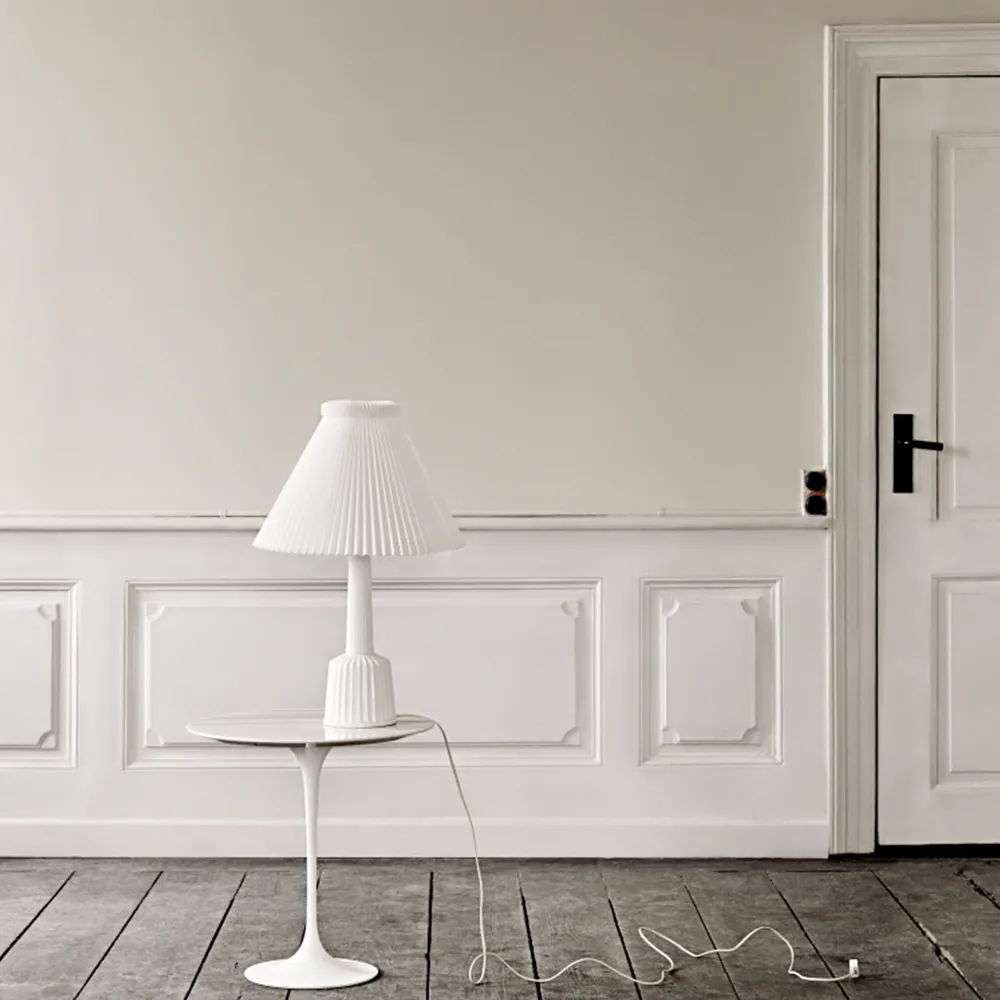 Esben klint Tischleuchte, Weiß, h.44cm Lyngby Porcelæn