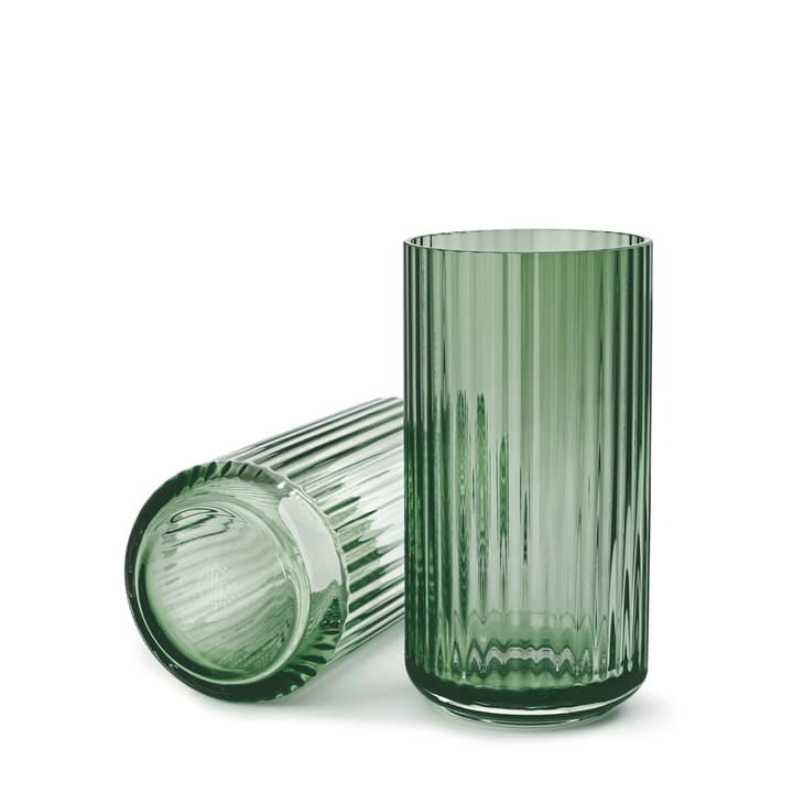 Lyngby Vase Glas grün, 20cm Lyngby Porcelæn