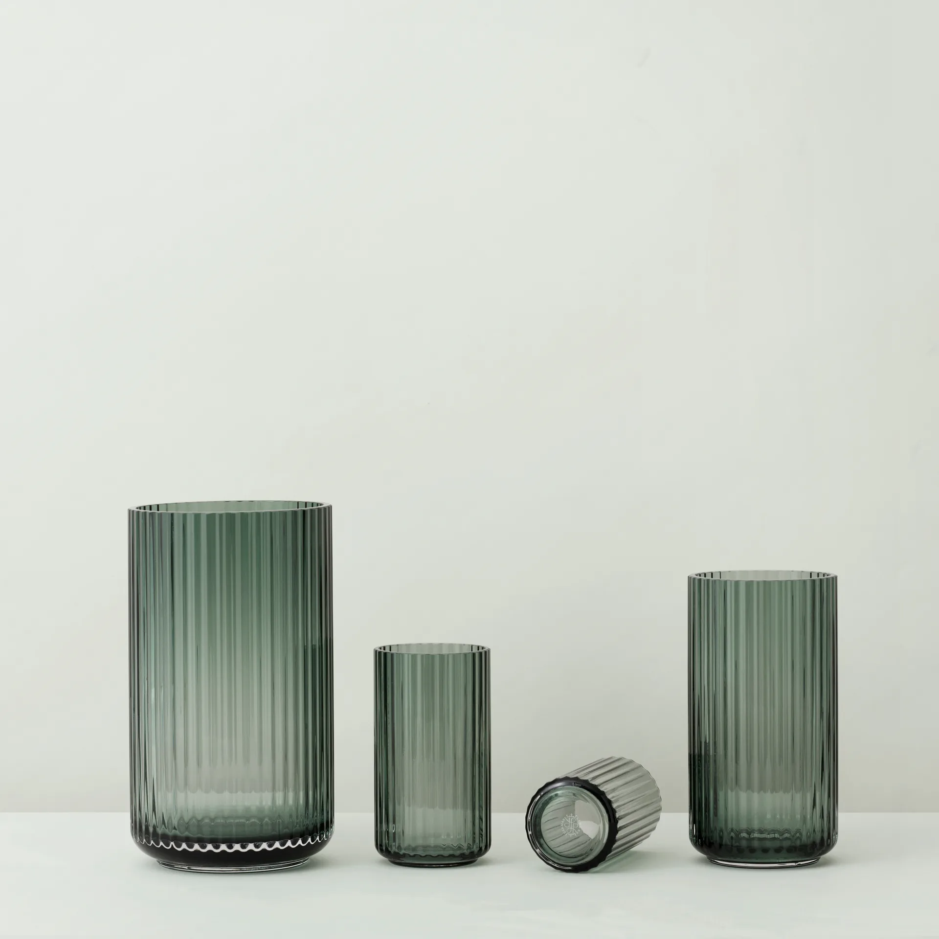 Lyngby Vase Glas grün, 20cm Lyngby Porcelæn