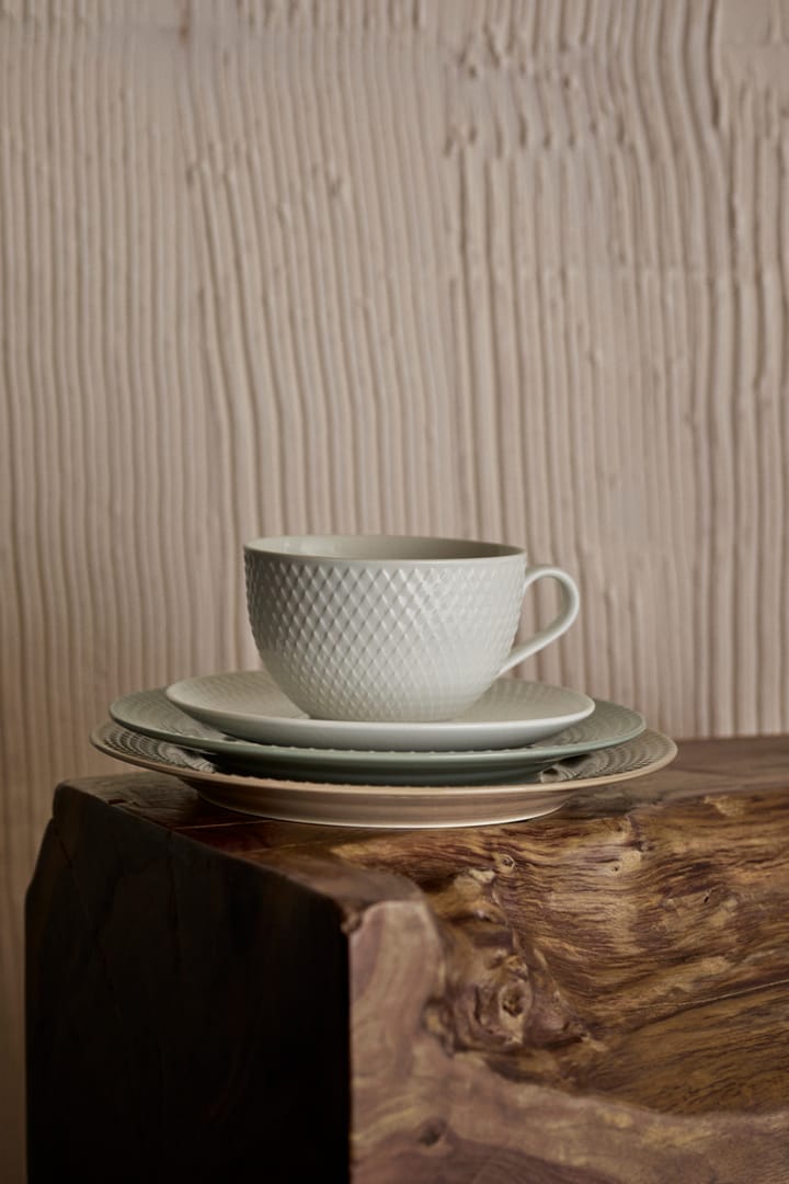 Rhombe Earth Mittagsteller Ø21 cm, Moos Lyngby Porcelæn