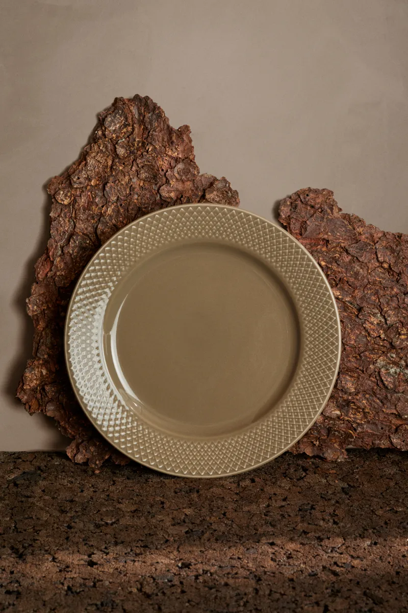 Rhombe Earth Mittagsteller Ø23 cm, Clay Lyngby Porcelæn