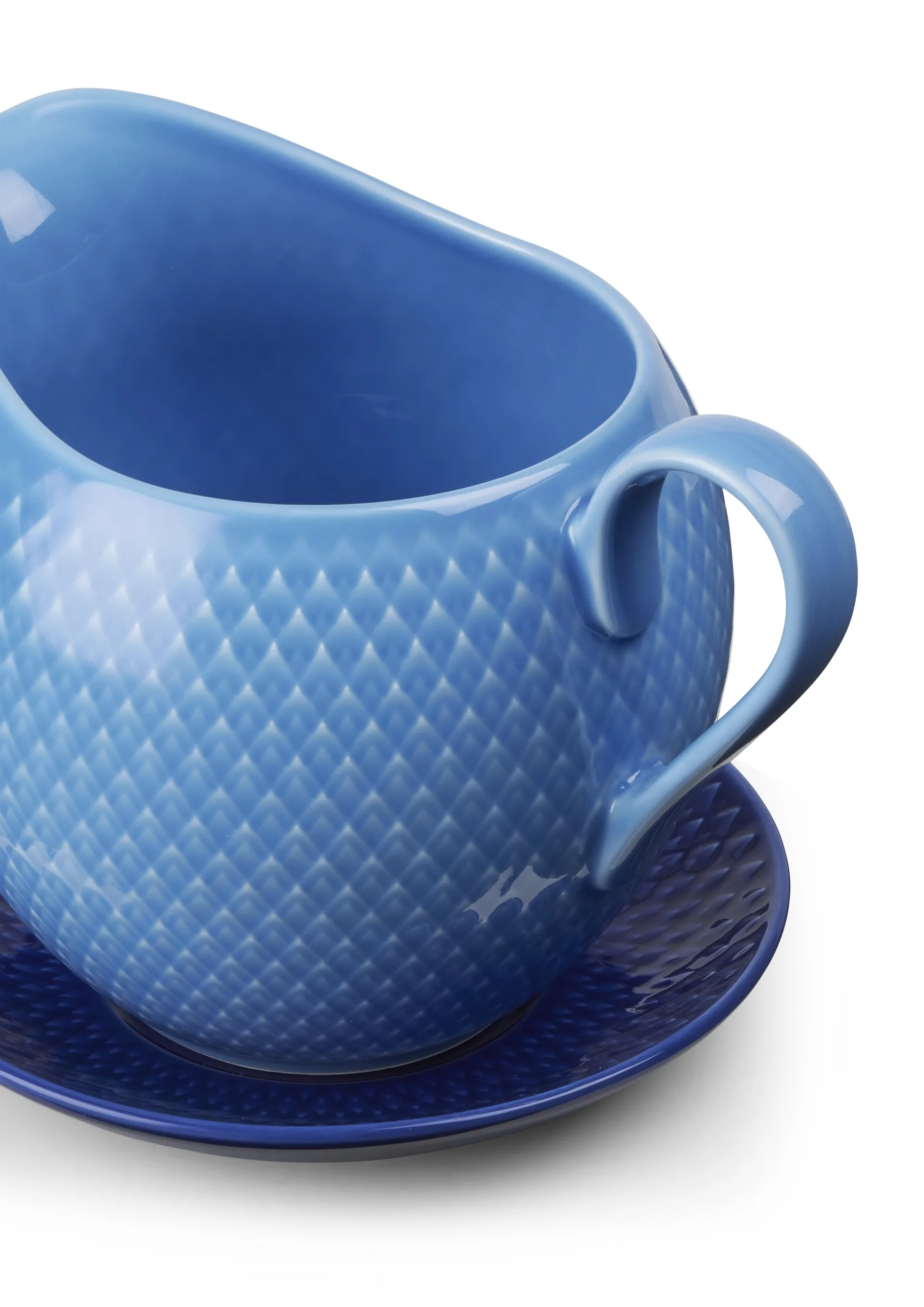 Rhombe Saucenkanne 67cl, Blau Lyngby Porcelæn