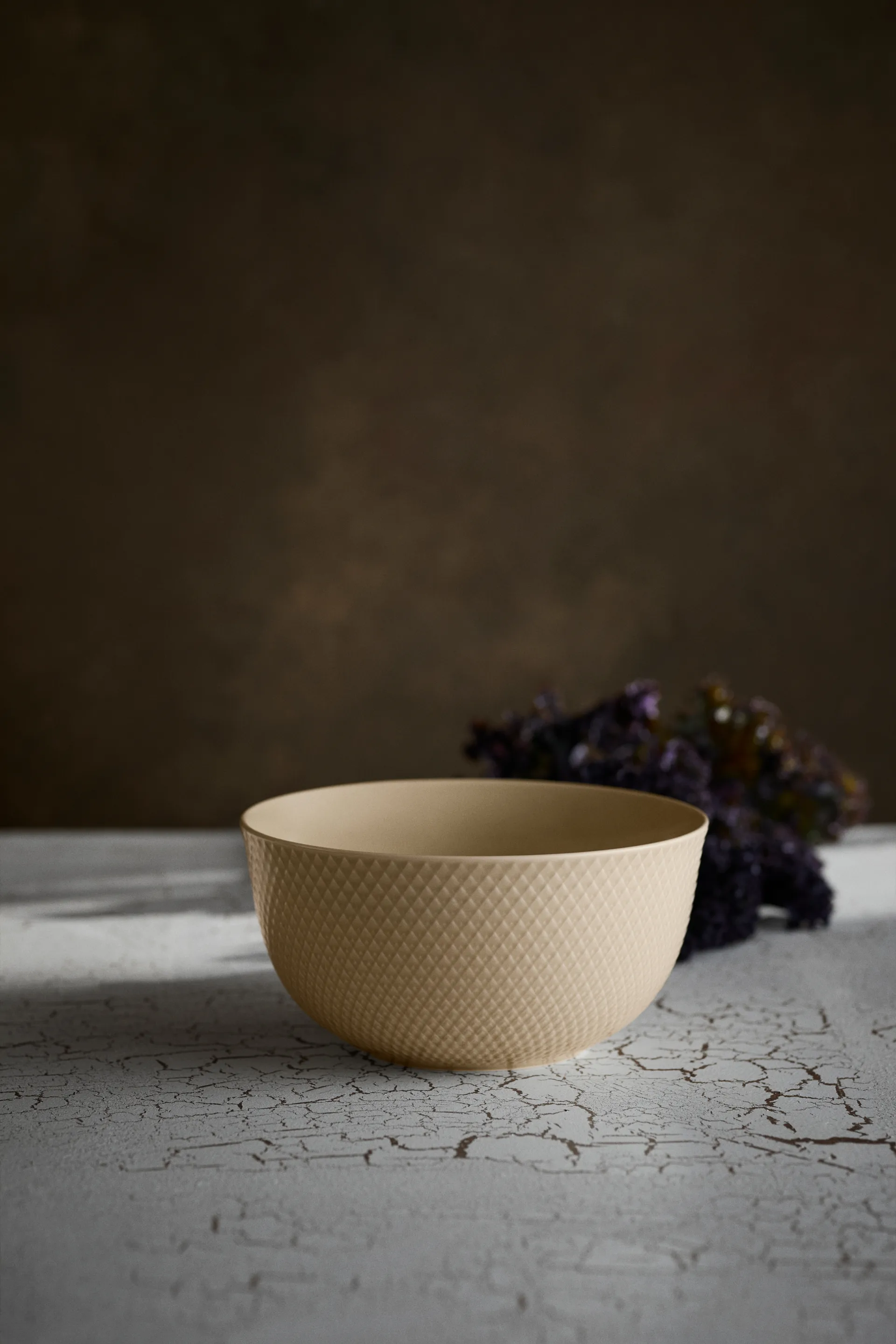 Rhombe Servierschale Ø22cm, Marmor Lyngby Porcelæn