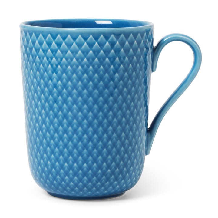 Rhombe Tasse mit Henkel 33cl - Blau - Lyngby Porcelæn