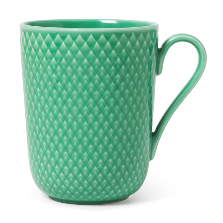 Rhombe Tasse mit Henkel 33cl - Grün - Lyngby Porcelæn