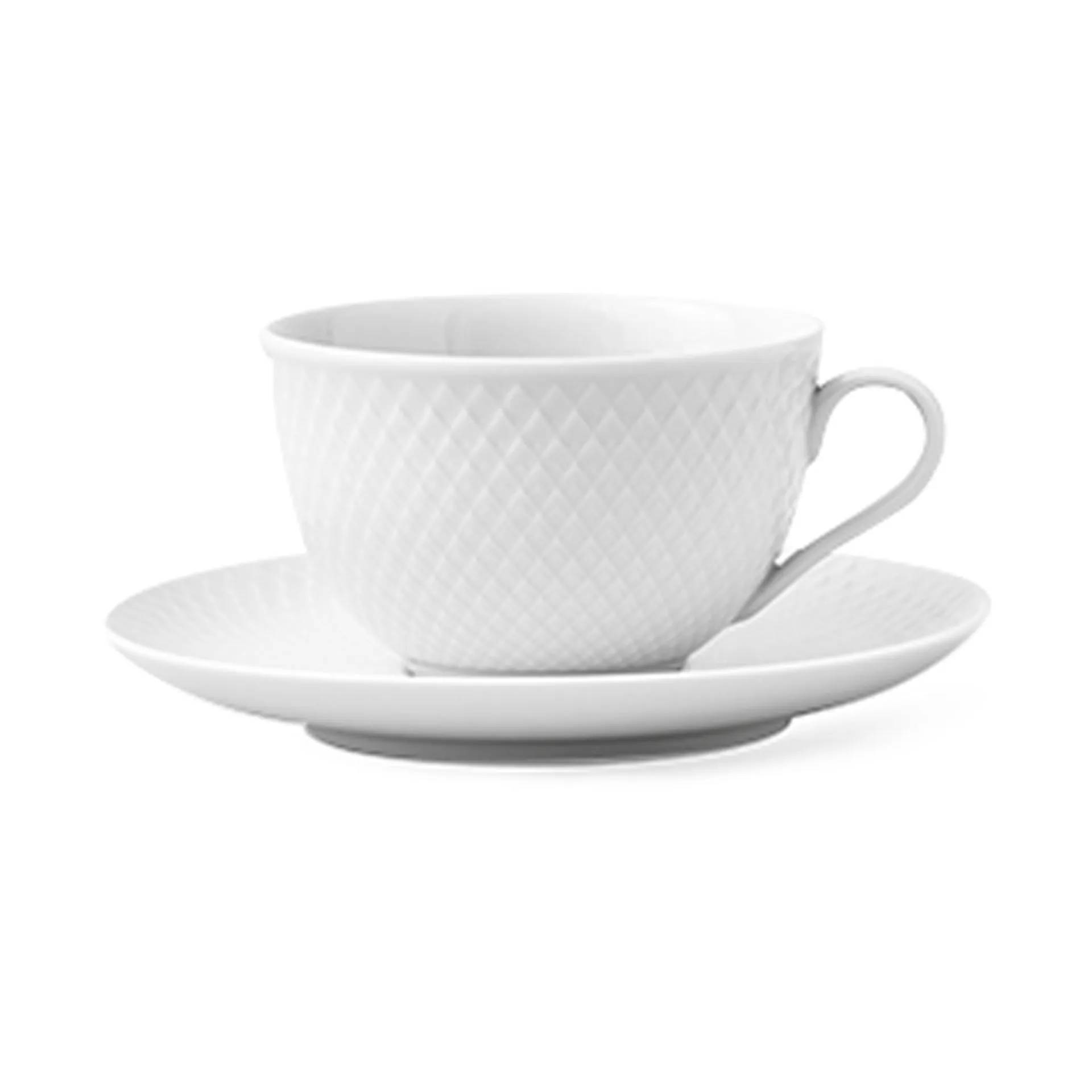 Rhombe Teetasse 24 cl, weiß Lyngby Porcelæn
