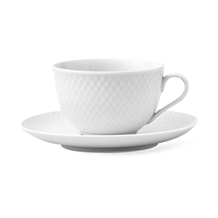 Rhombe Teetasse  24 cl, weiß Lyngby Porcelæn