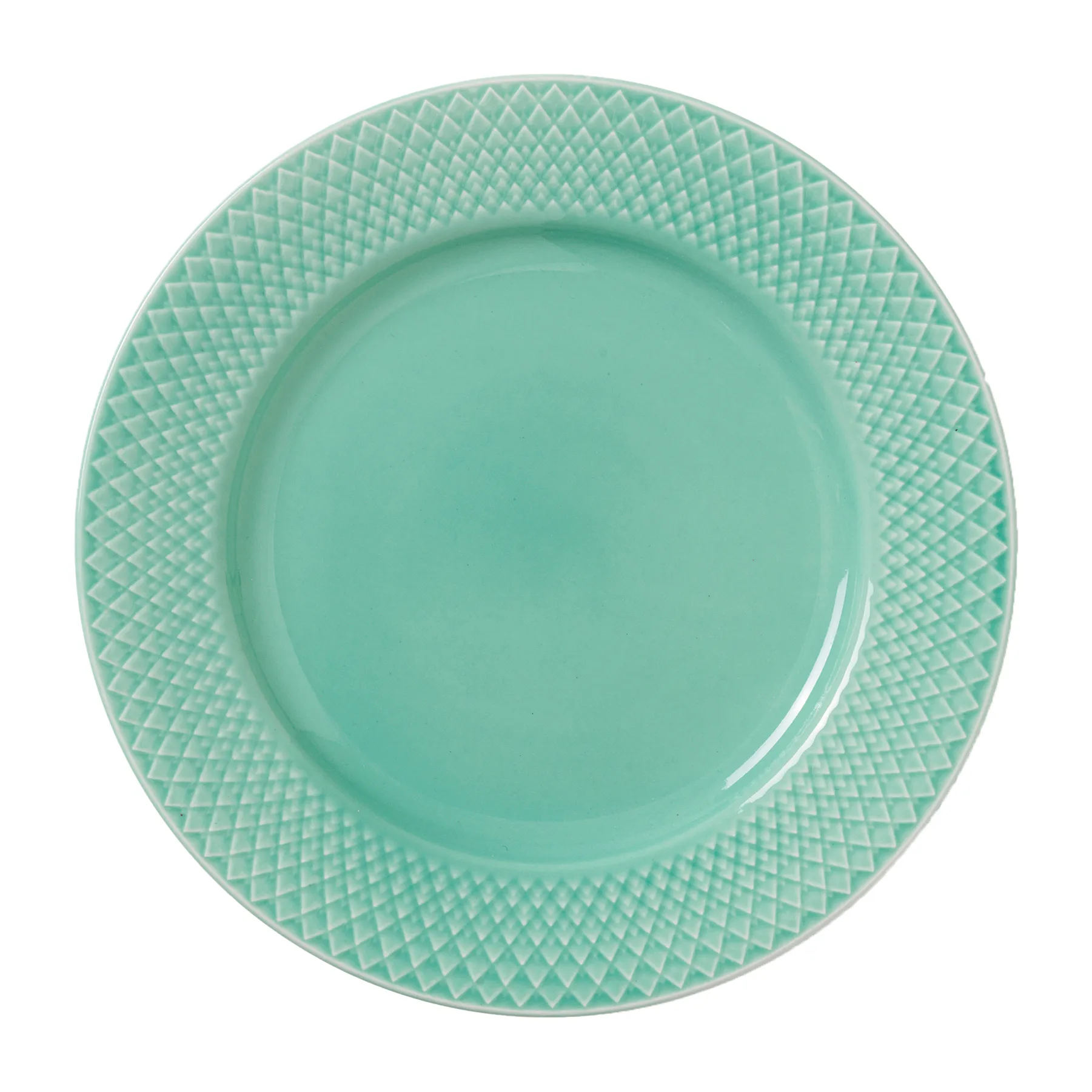 Rhombe Teller Ø21cm, Aqua Lyngby Porcelæn