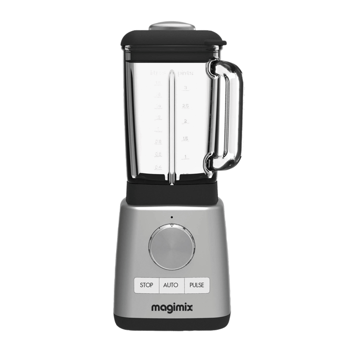 Power-Blender mit Glaskrug 1,8 l, Matt Stahl  Magimix