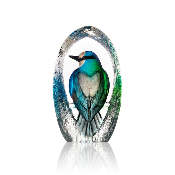 Wildlife Colorina Glasskulptur 17,5cm, Blau Målerås Glasbruk
