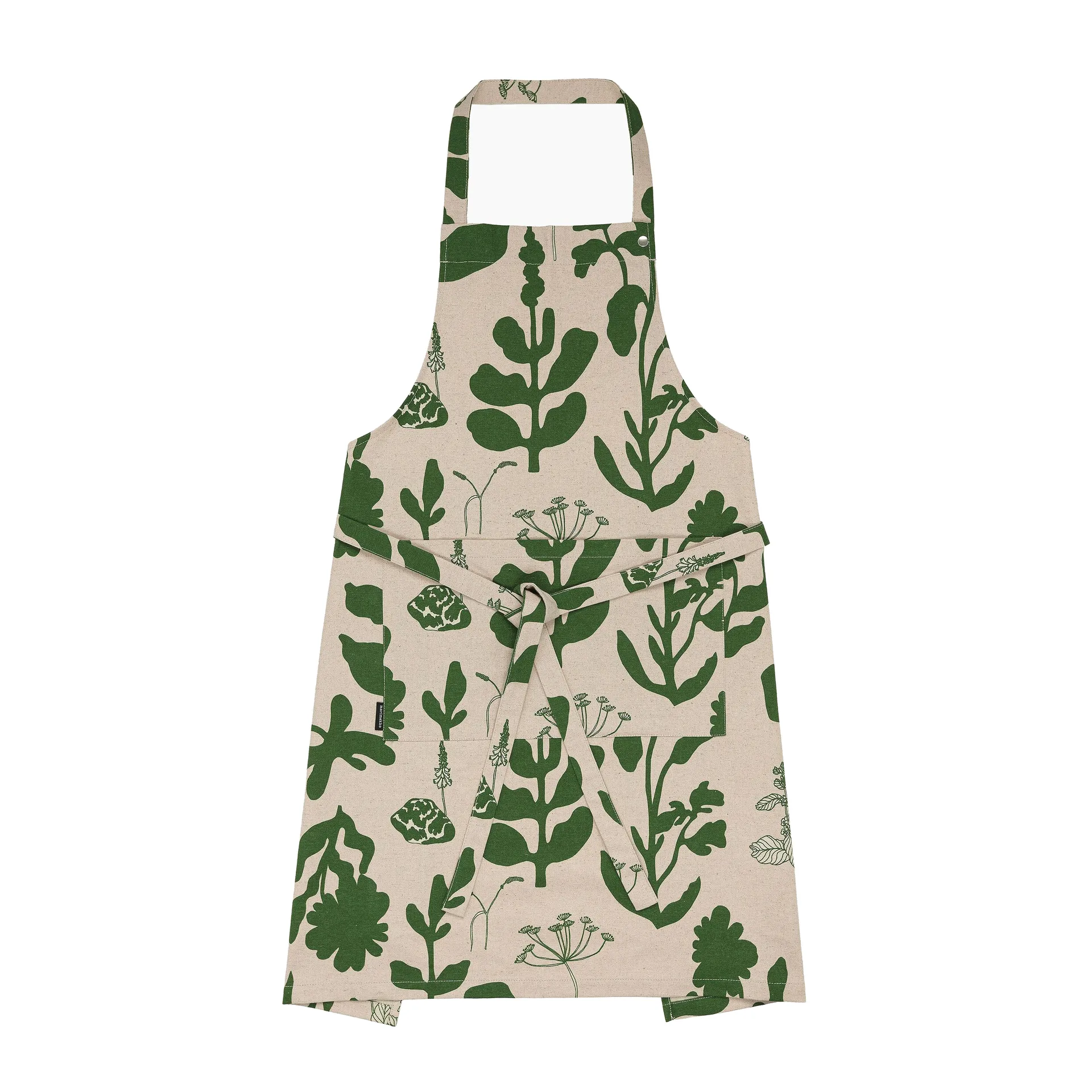 Elokuun Varjot Schürze, Grün-beige Marimekko