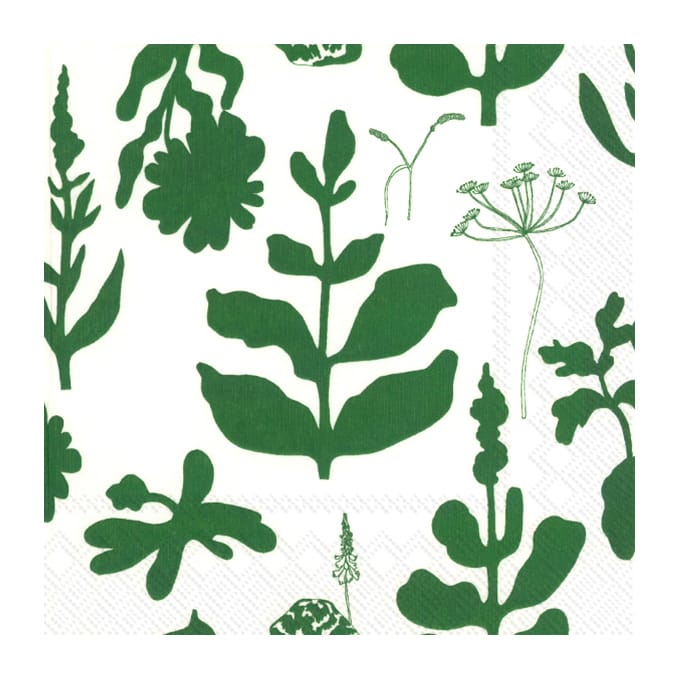 Elokuun Varjot Serviette 33 x 33cm 20er Pack, Grün Marimekko