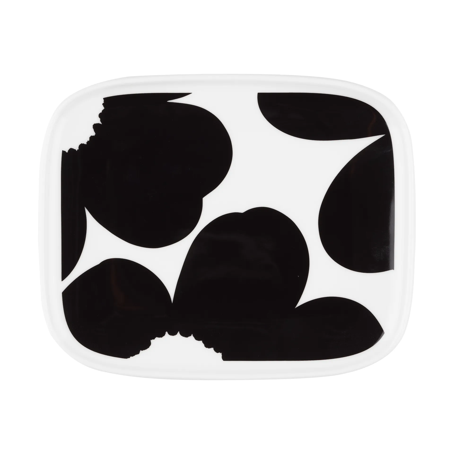 Iso Unikko Teller 12x15 cm, White-black Marimekko