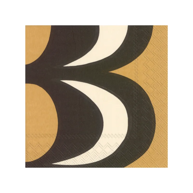 Kaivo Serviette 33 x 33cm 20er Pack, Black-cream Marimekko