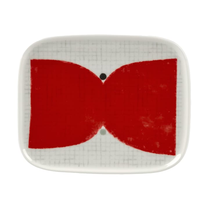 Kalendi Teller 12x15 cm, White-red-coal-sage Marimekko