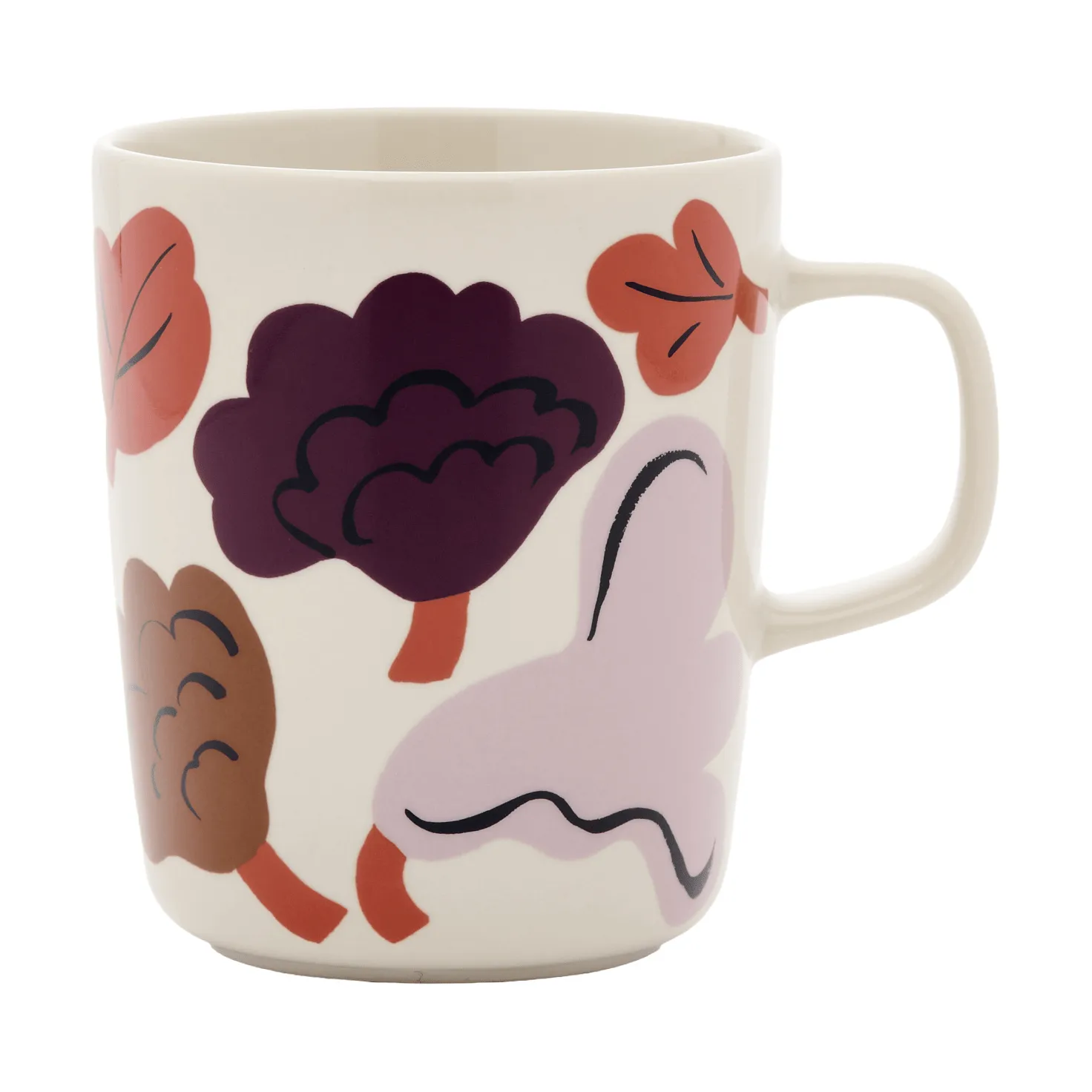 Kukasta Kukkaan Becher, Steingut-Plum-Bronze-Terrakotta 25 cl Marimekko