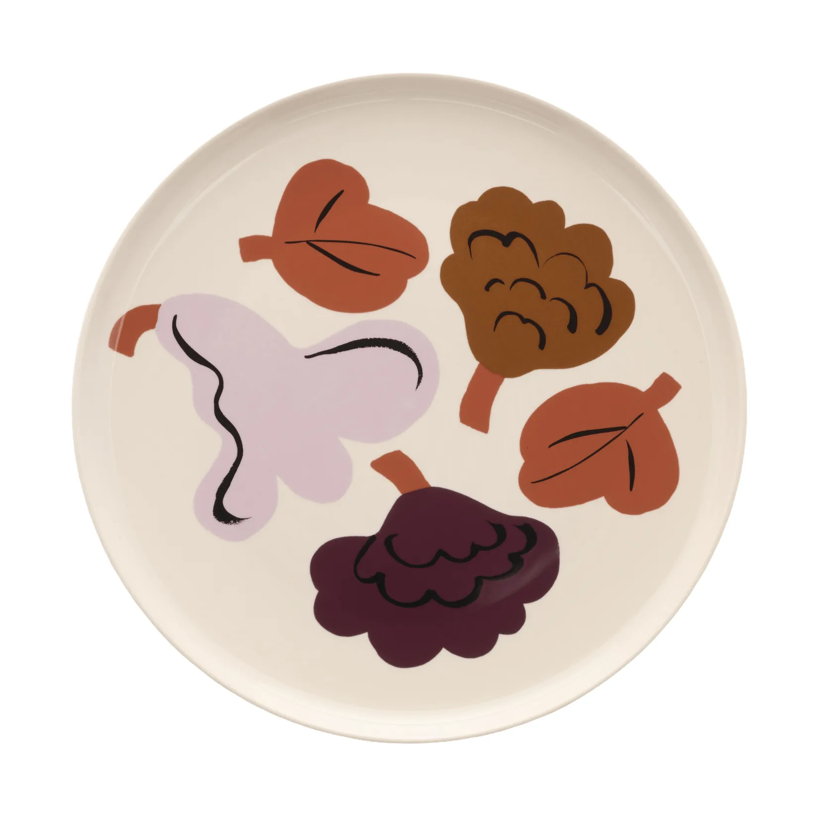 Kukasta Kukkaan Speiseteller, Stoneware-plum-bronze-terracotta Ø20 cm Marimekko