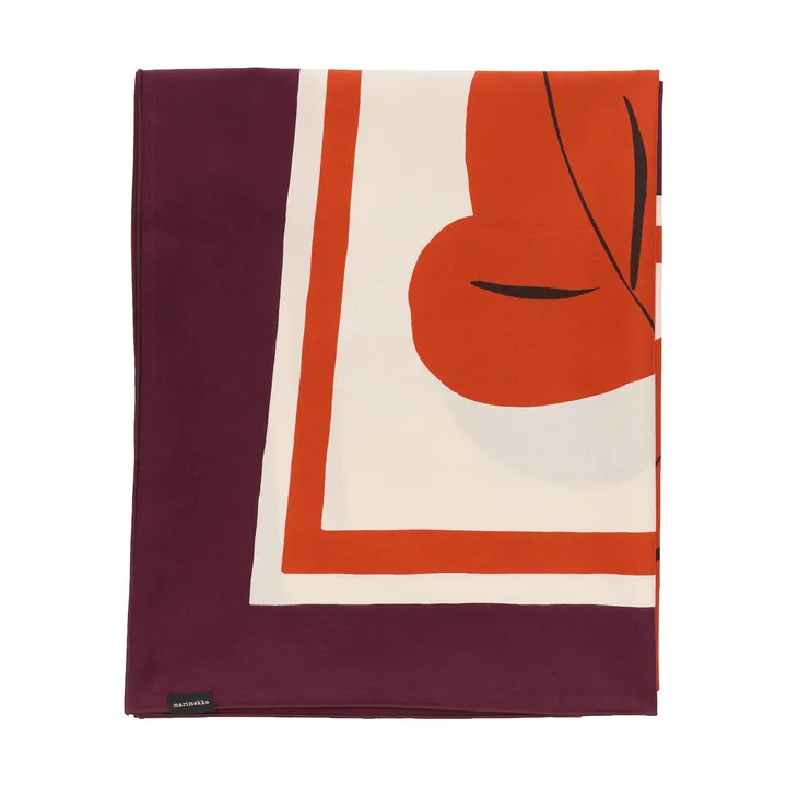 Kukasta Kukkaan Tuch - Hay-plum-bronze-terracotta, 140x140 cm - Marimekko